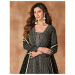 Thumbnail for Anaita Black Georgette Readymade Anarkali Suit with Sequence Work