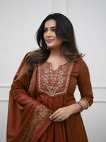 Thumbnail for The52 Women's Beautiful Cotton Fabric Embroidery Work Straight Kurta Pant and Dupatta Set - Distacart