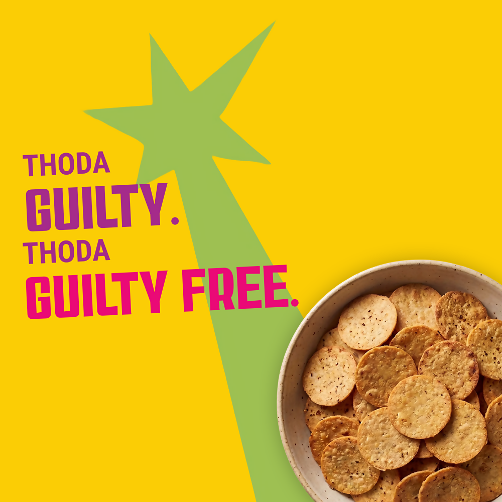 Knacks Coin Khakhra Crisps - Cheesy Tomato Flavour - Dista