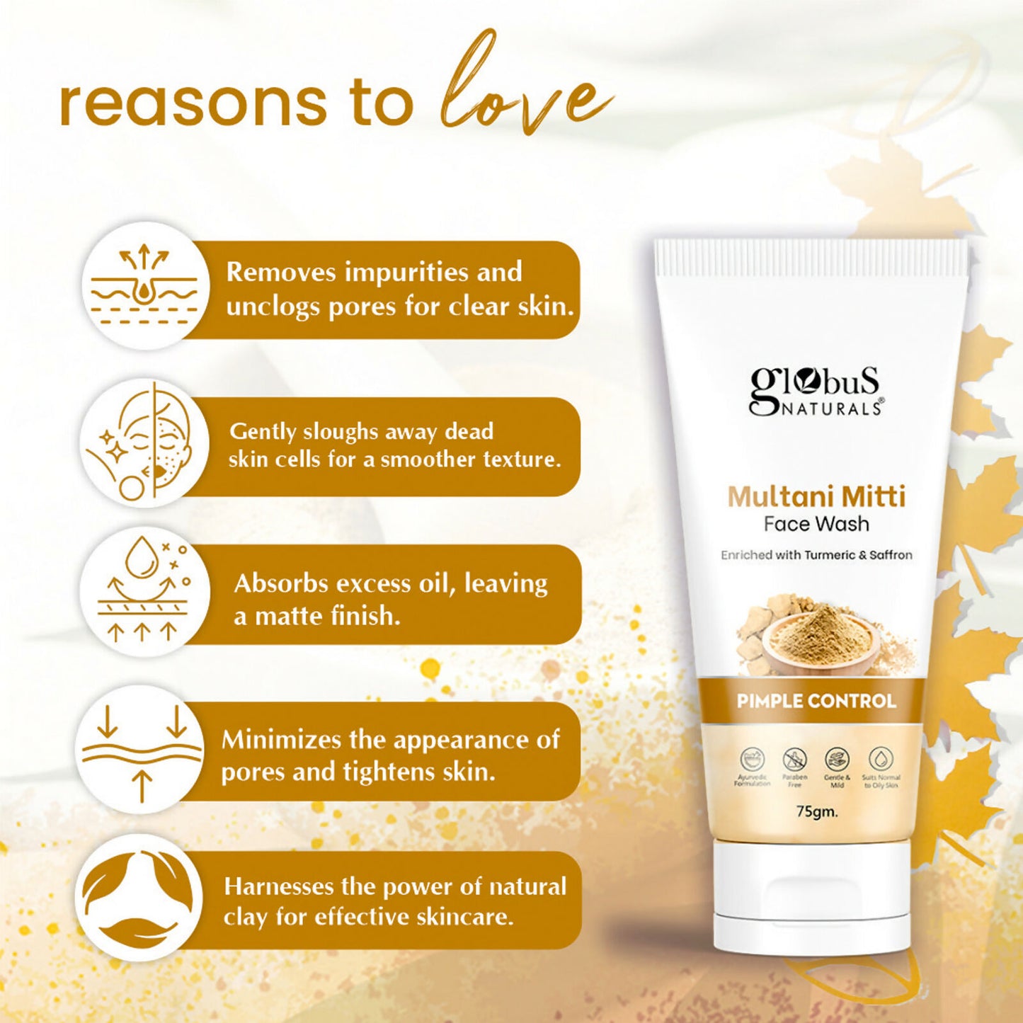 Globus Naturals Multani Mitti Face Wash - Distacart