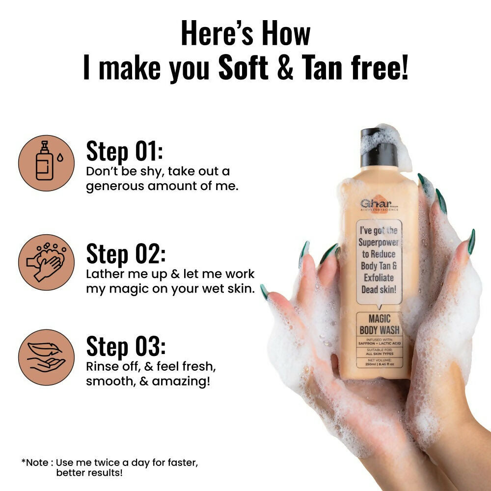 Ghar Soaps Magic De-Tan Body Wash For Tan Removal - Distacart