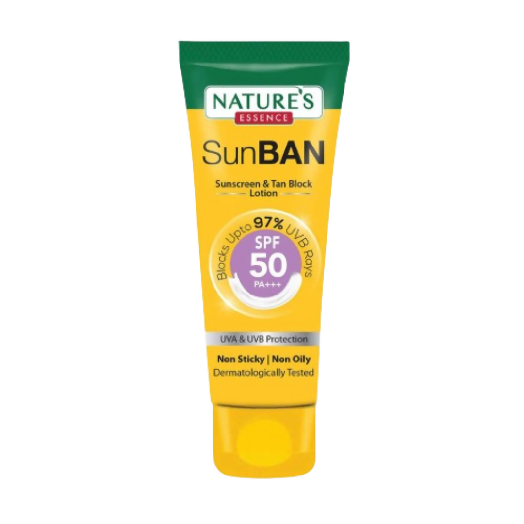 Nature's Essence Sunban Sunscreen & Tan Block Lotion SPF 50 - Distacart
