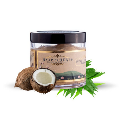 HaappyHerbs Ayurvedic De Tan & Hydrating Face Pack - Dista