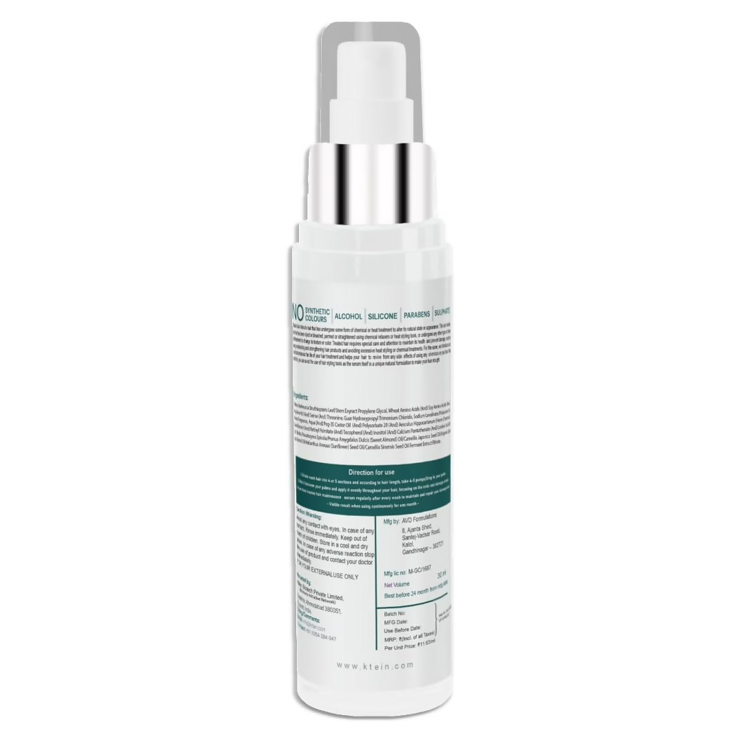 Ktein 100% Plant Based Treated Hair Maintenance Serum - Distacart