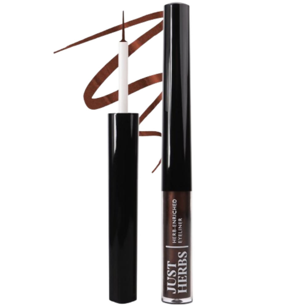Just Herbs Eyeliner Waterproof and Smudge Proof, Long Lasting Eyeliners - Nutty Brown - Distacart