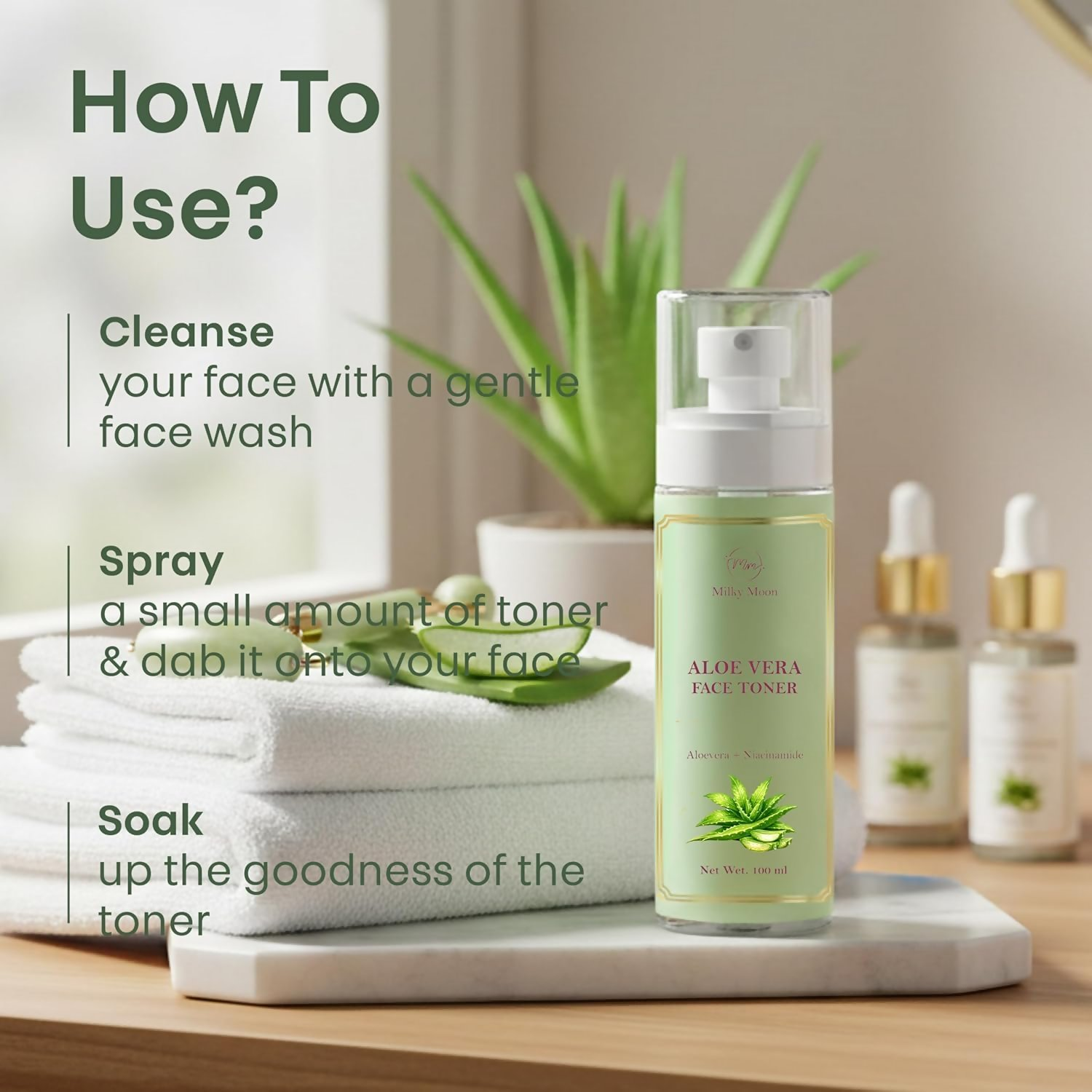 Milky Moon Aloe Vera Toner Instant Cooling & Hydrating Face Toner - Dista
