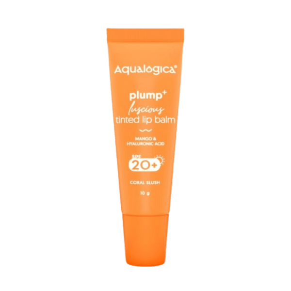 Aqualogica Coral Slush Plump+ Luscious Tinted Lip Balm with Mango and Hyaluronic Acid - Distacart