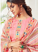 Thumbnail for Vegaa Fashion Peach Cotton Digital Printed Swarwoski Work Salwar Suit - Distacart