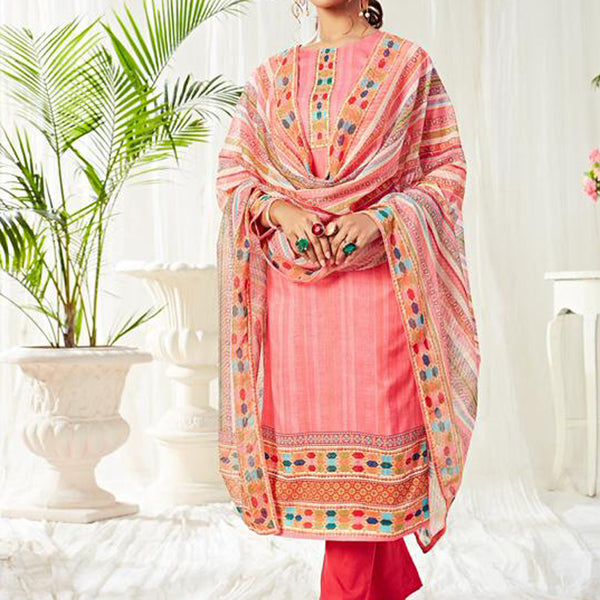 Vegaa Fashion Peach Cotton Digital Printed Swarwoski Work Salwar Suit - Distacart