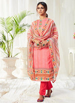 Thumbnail for Vegaa Fashion Peach Cotton Digital Printed Swarwoski Work Salwar Suit - Distacart