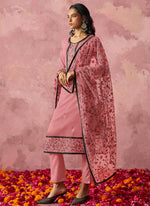 Thumbnail for Vegaa Fashion Light Pink Georgette Embroidered Salwar Suit