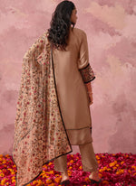 Thumbnail for Vegaa Fashion Light Orange Georgette Embroidered Salwar Suit