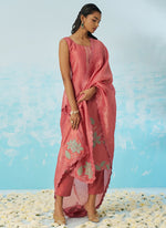 Thumbnail for Vegaa Fashion Blush Red Silk Embroidered Designer Salwar Suit