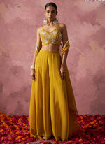 Thumbnail for Vegaa Fashion Yellow Georgette Handwork Western Wear Suit