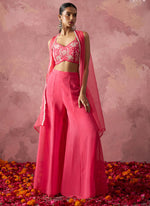Thumbnail for Vegaa Fashion Pink Georgette Handwork Western Wear Suit
