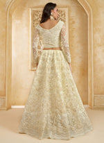 Thumbnail for Vegaa Fashion Off White Net Thread Work Wedding Lehenga