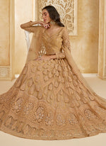 Thumbnail for Vegaa Fashion Beige Net Thread Work Wedding Lehenga