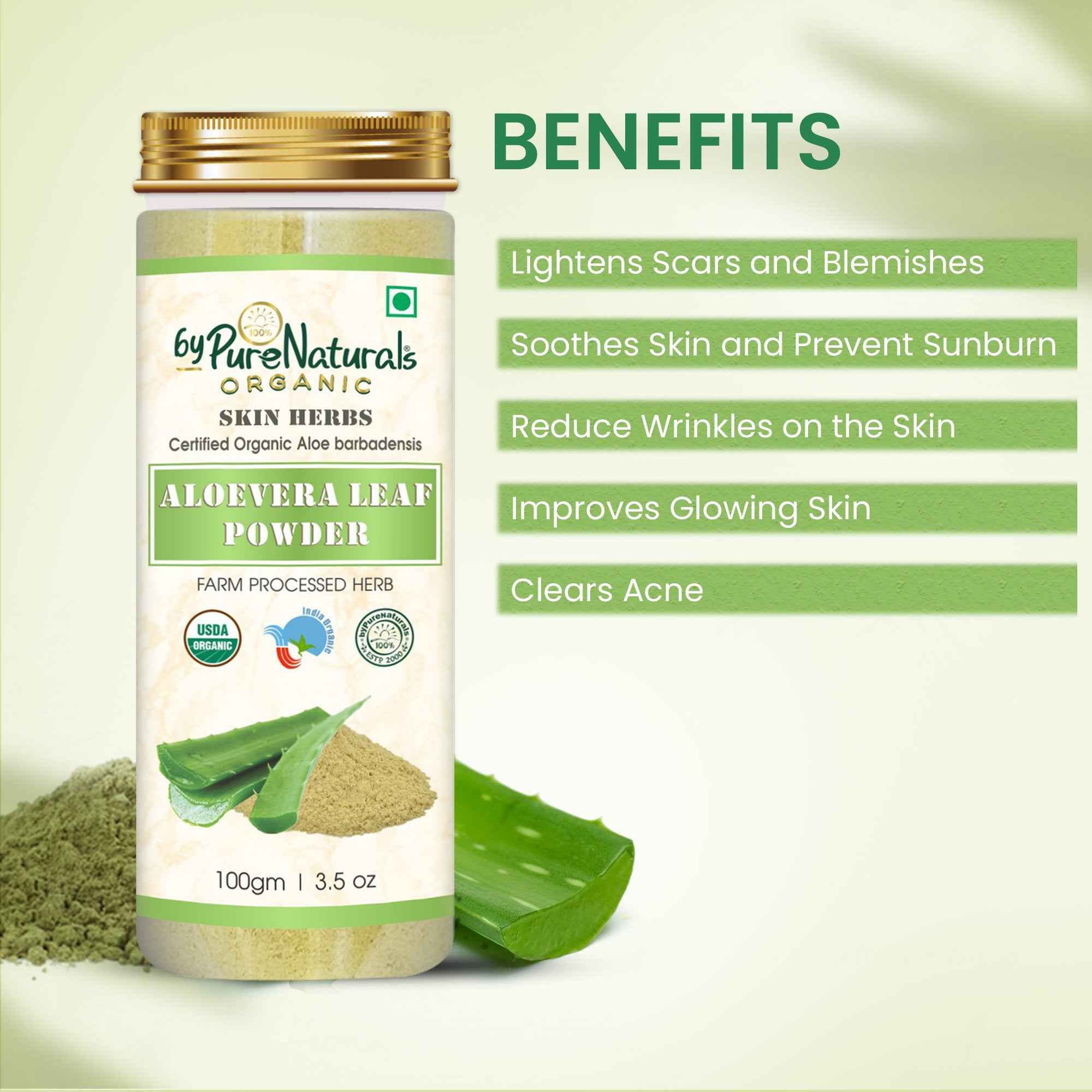 byPureNaturals Organic Aloevera Powder - Dista