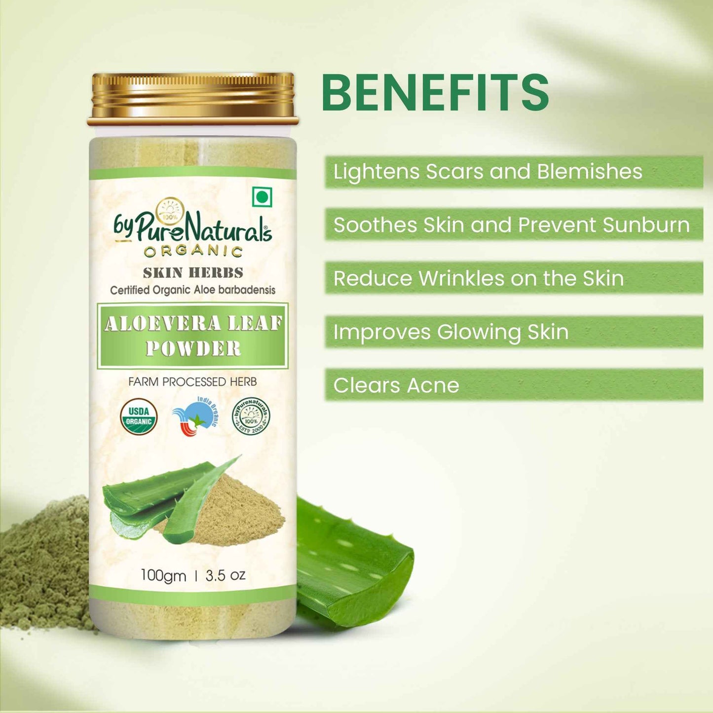 byPureNaturals Organic Aloevera Powder - Dista