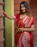 Thumbnail for Preksha Creation Designer Women Banarasi Soft Silk Saree - White - Distacart