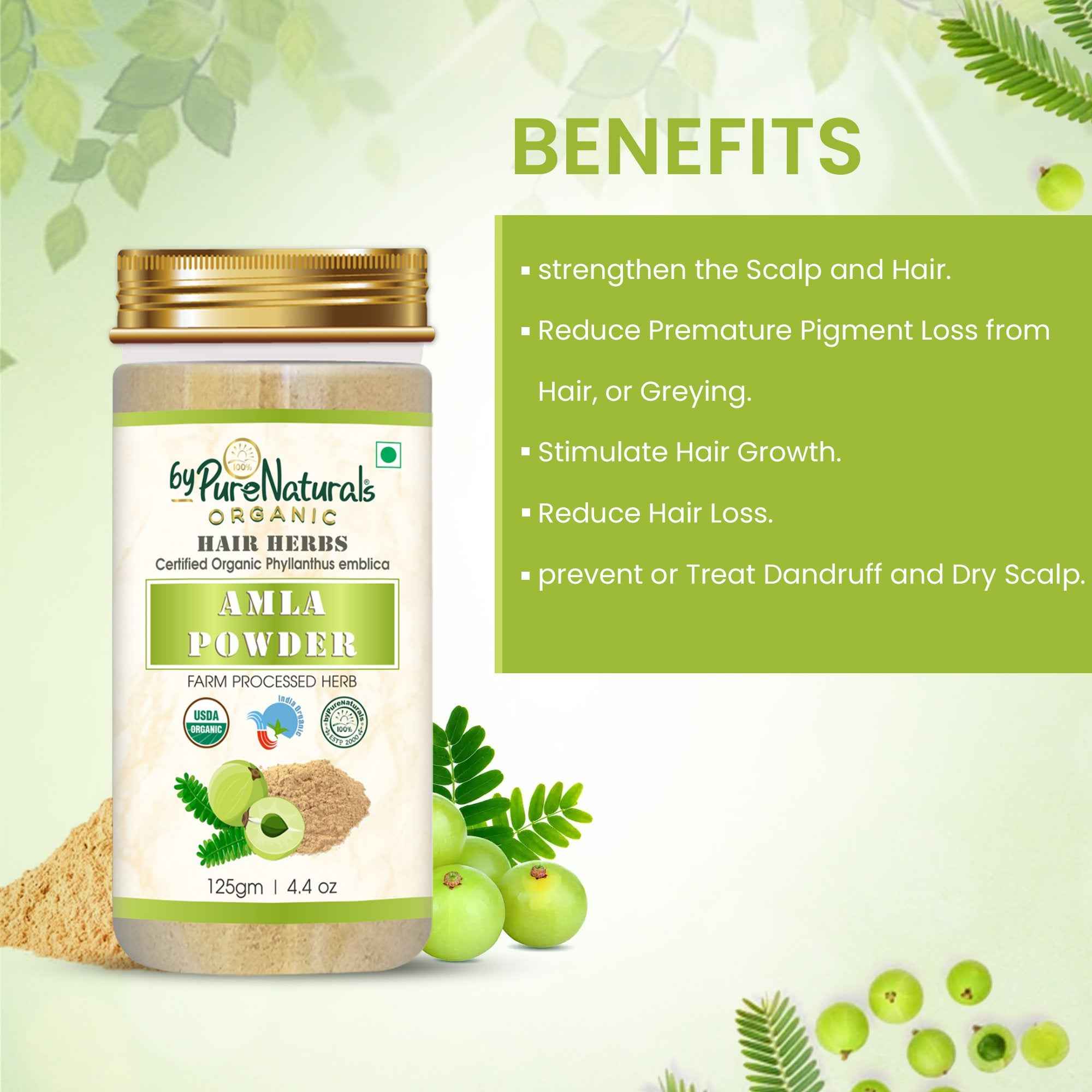 byPureNaturals Organic Amla Powder - Dista