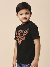 Thumbnail for Fancode Kids Typography Printed Round Neck Sunrisers Hyderabad IPL T-Shirt - Distacart