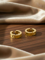 Thumbnail for NVR Men's Gold Plated Hoop Earrings - Distacart