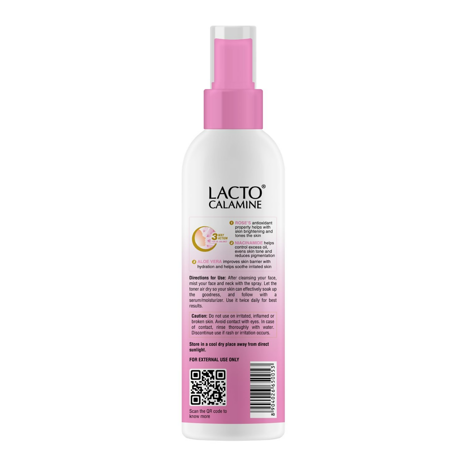 Lacto Calamine Rose Water Toner - Distacart