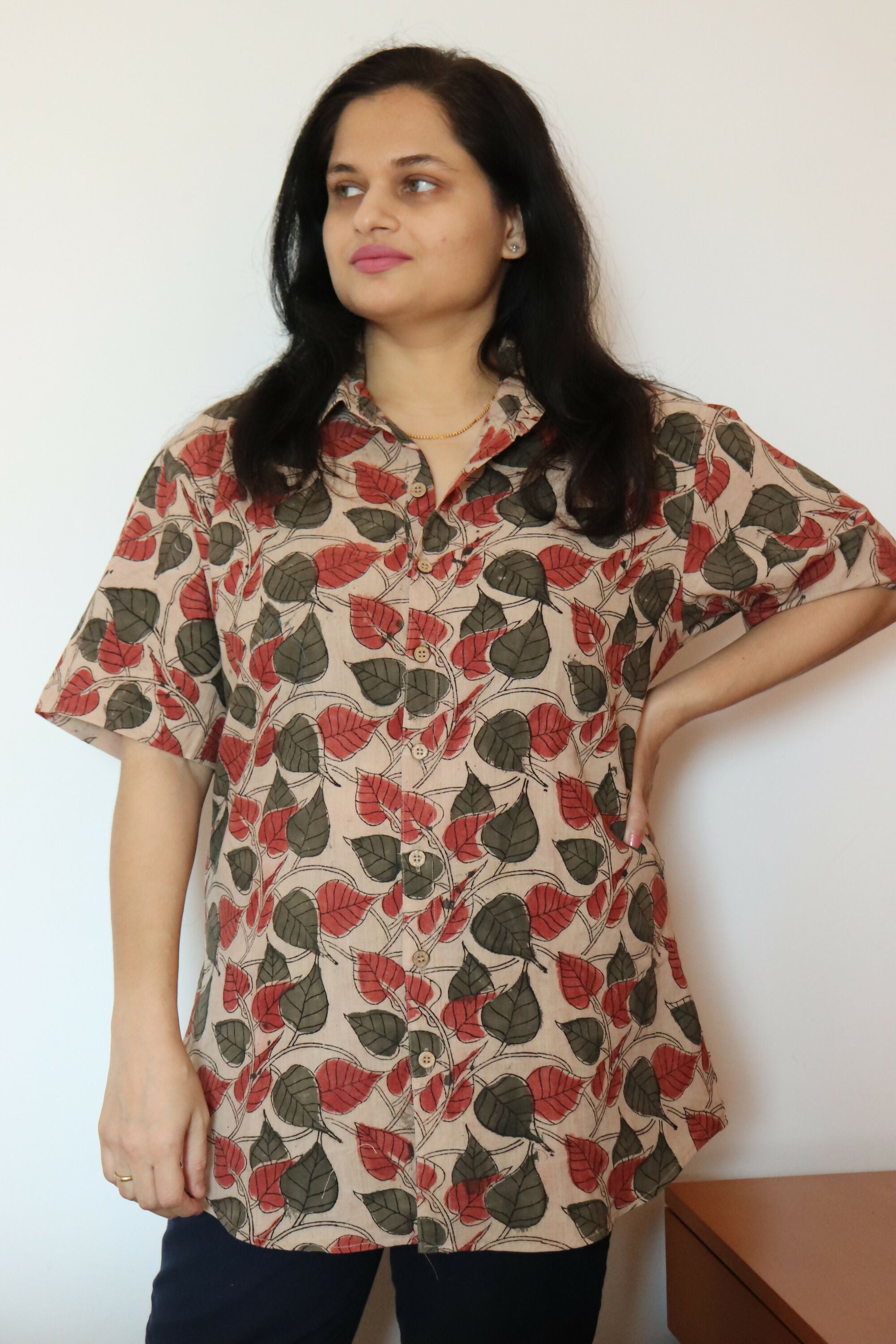Kalamkari Cotton Unisex Shirt 2