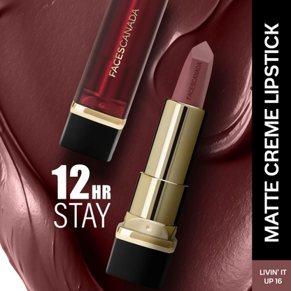 Faces Canada Comfy Matte Creme Lipstick - Livin It Up 16 - Distacart
