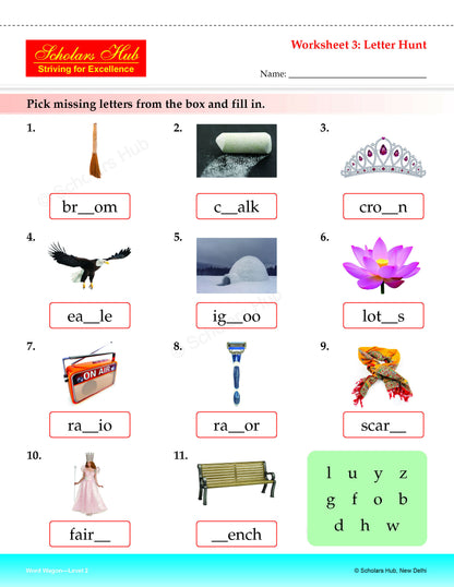 Step By Step Skills Word Wagon-2(Tearble Colourful Worksheets) - Dista