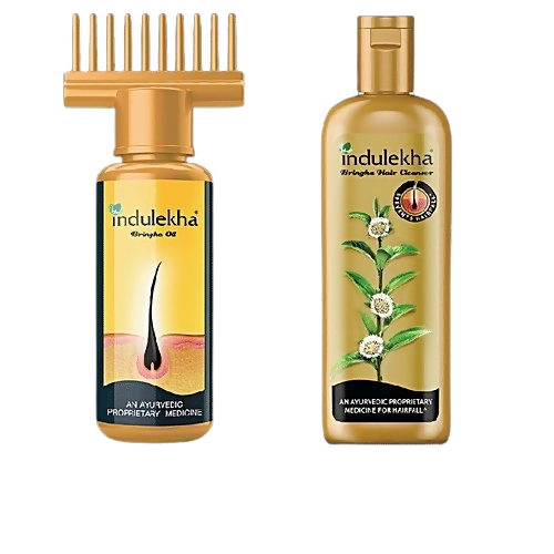 Indulekha Combo Set - Bringha Hair Oil and Anti Hair Fall Shampoo (Hair Cleanser) - Distacart