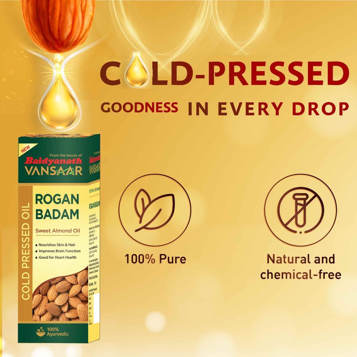 Baidyanath Vansaar Rogan Badam Oil - Distacart
