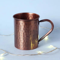 Isha Life Hammered Copper Mug- Rust Brown. A festive gift.
