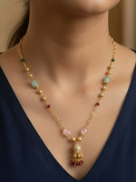 Thumbnail for NVR Women Gold Plated Multicolour chain - Distacart