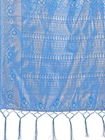 Thumbnail for Aanika Women Peach Linen Cotton Saree With UnStiched Blouse - Distacart