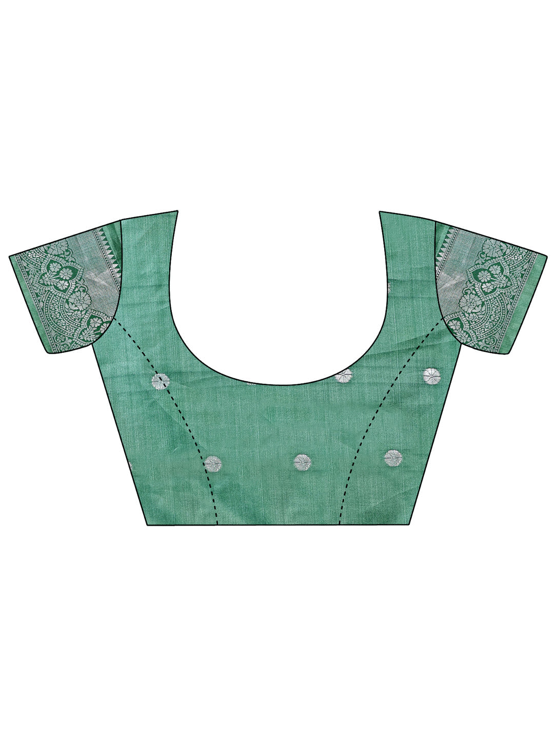 Aanika Women Light Green Linen Cotton Saree With UnStiched Blouse - Distacart