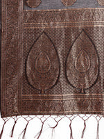 Thumbnail for Aanika Women Black Cotton Saree With UnStiched Blouse - Distacart