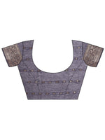 Thumbnail for Aanika Women Navy Blue Cotton Saree With UnStiched Blouse - Distacart