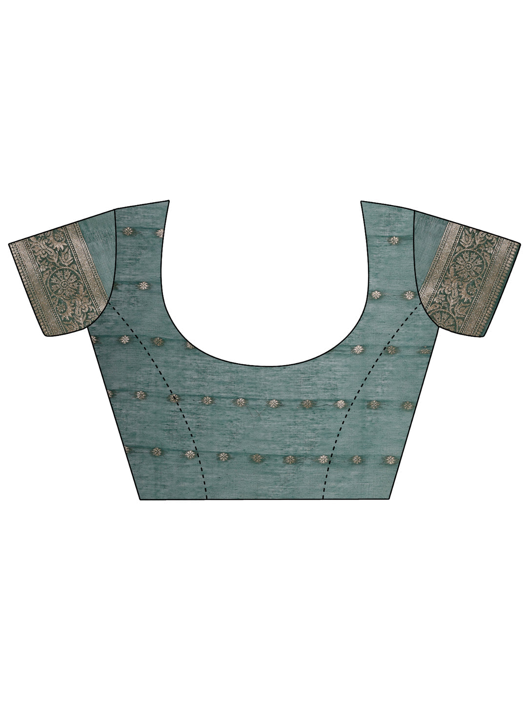 Aanika Women Green Cotton Saree With UnStiched Blouse - Distacart