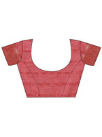 Thumbnail for Aanika Women Red Cotton Saree With UnStiched Blouse - Distacart