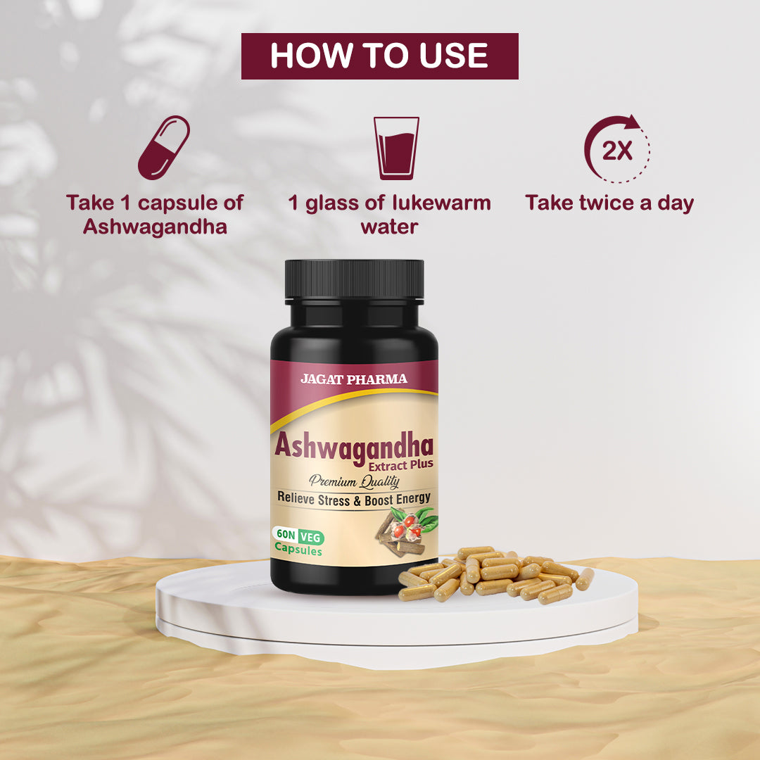 Jagat Pharma L-Arginine + Ashwagandha: Power & Balance Combo