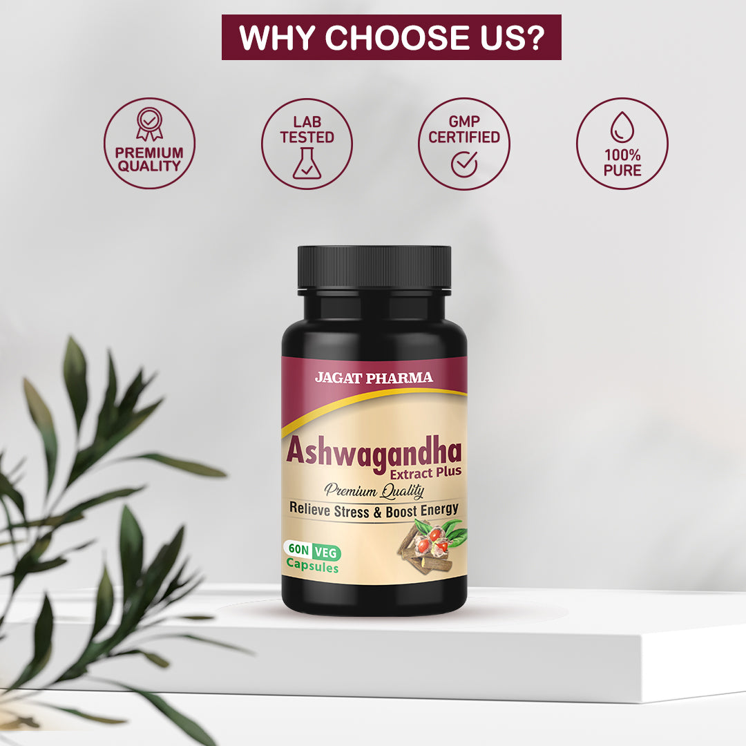 Jagat Pharma L-Arginine + Ashwagandha: Power & Balance Combo
