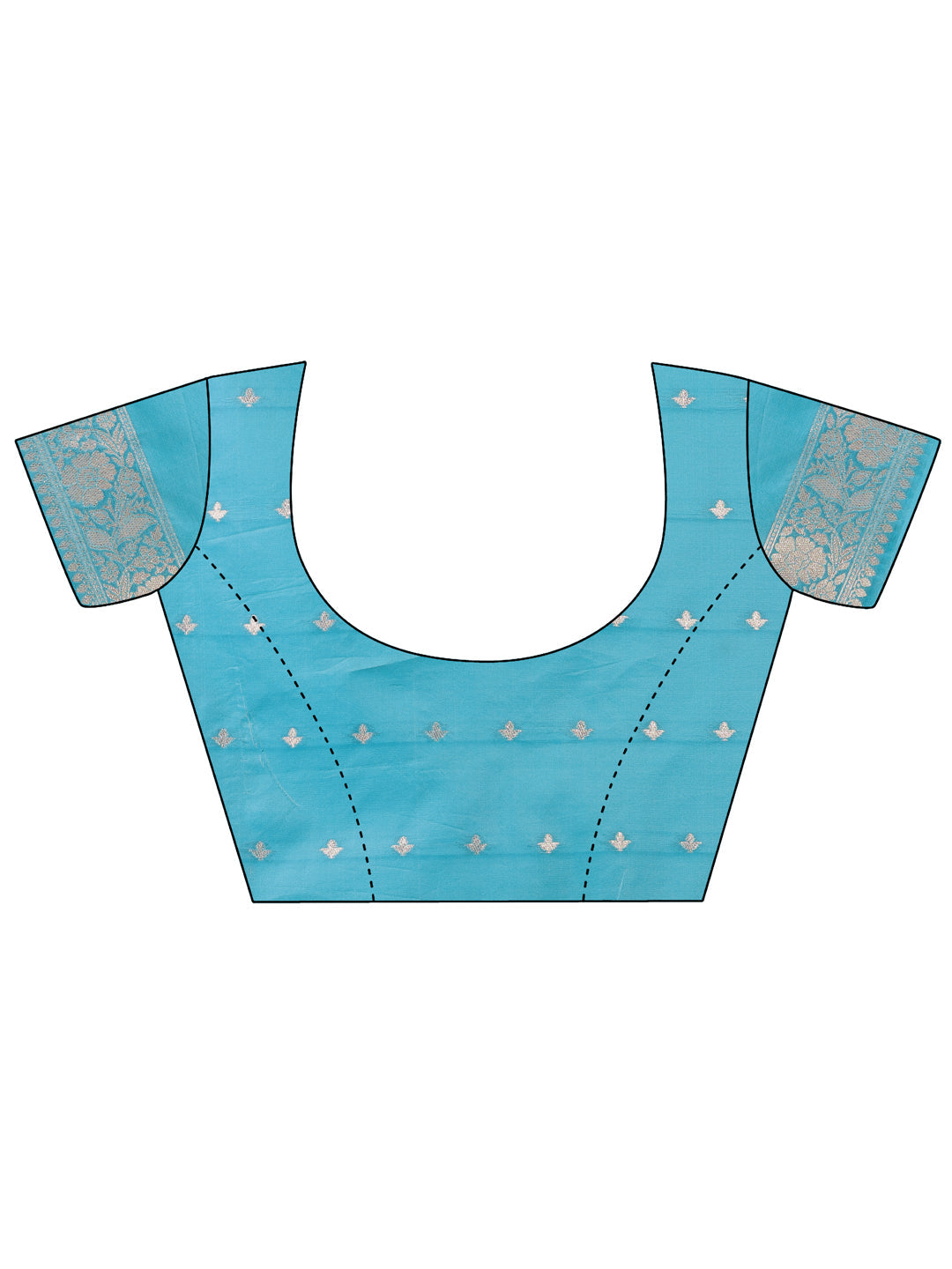 Aanika Women Teal Linen Cotton Saree With UnStiched Blouse - Distacart