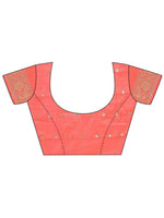 Thumbnail for Aanika Women Red Linen Cotton Saree With UnStiched Blouse - Distacart