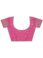 Thumbnail for Aanika Women Magenta Linen Cotton Saree With UnStiched Blouse - Distacart