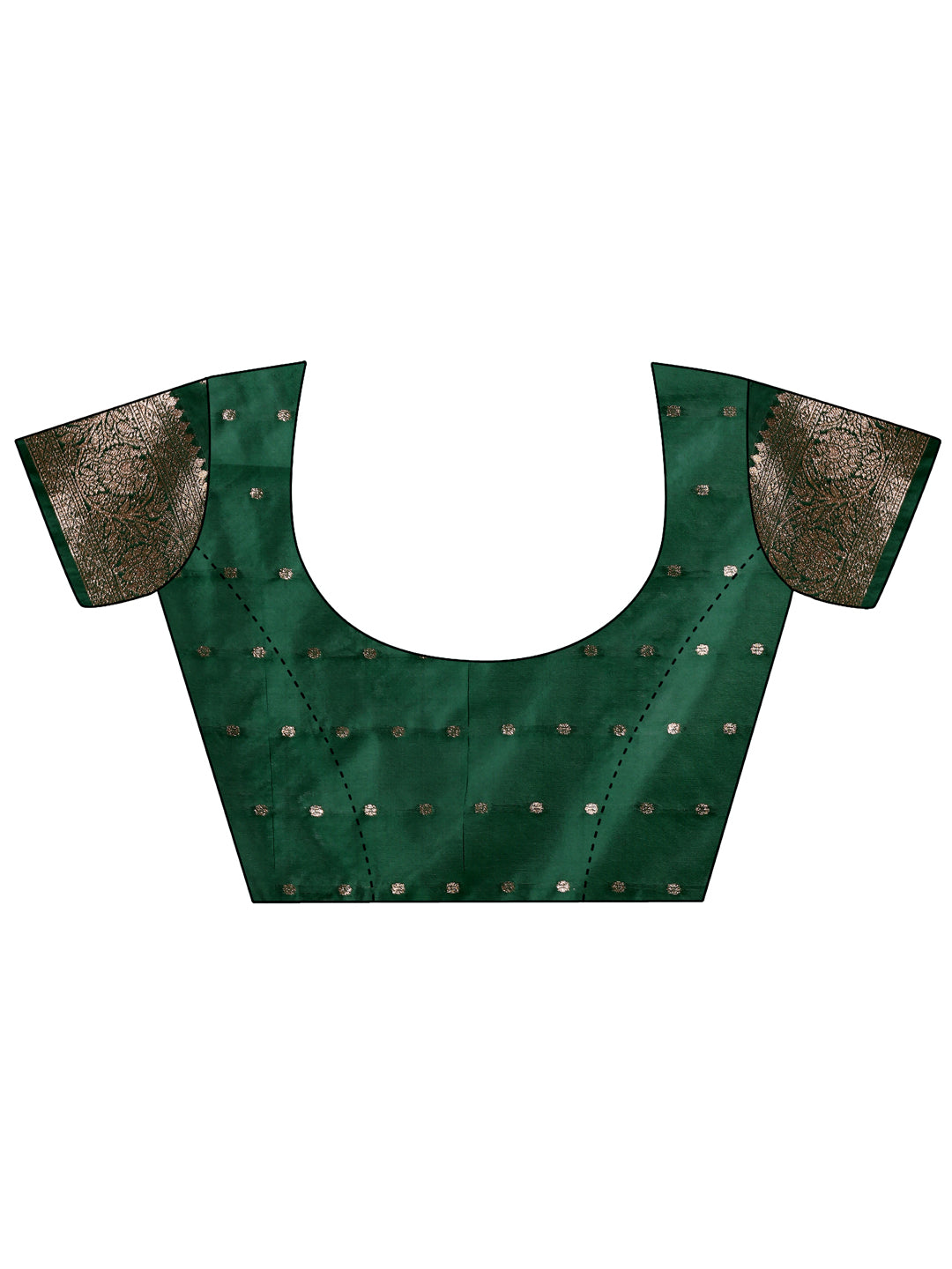 Aanika Women Green Lichi Silk Saree With UnStiched Blouse - Distacart