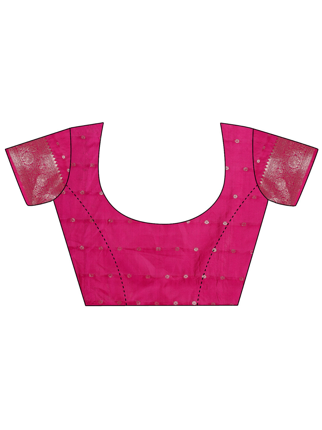 Aanika Women Magenta Lichi Silk Saree With UnStiched Blouse - Distacart