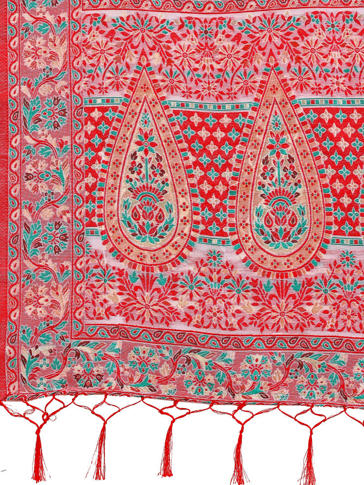 Aanika Women White Cotton Saree With UnStiched Blouse - Distacart