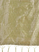 Thumbnail for Aanika Women Mhendi Green Cotton Saree With UnStiched Blouse - Distacart